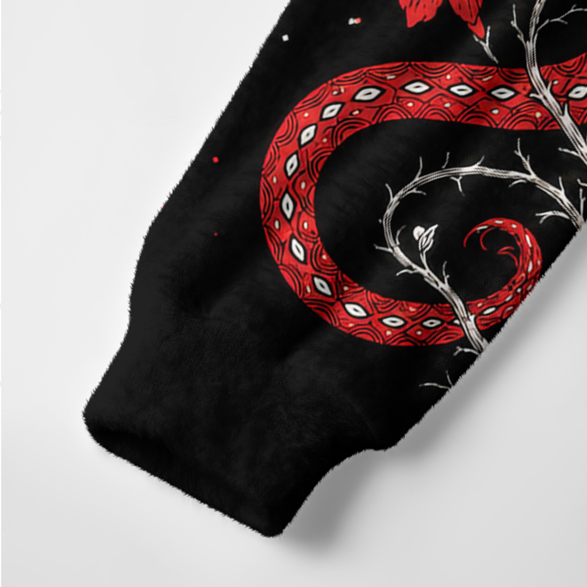 Purplehecate Blood Moon Third‑Eye Black Cat Ugly Cardigan Sweaters