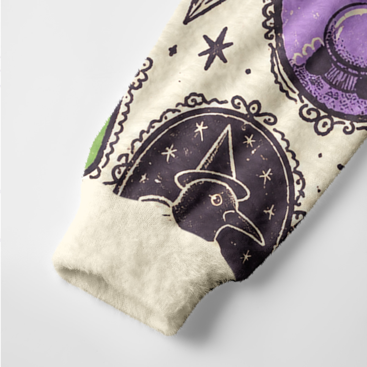 Purplehecate Vintage Frame Witch Cats Doing Magic Ugly Cardigan Sweaters