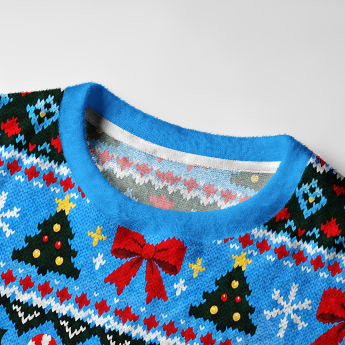 Purplehecate The Great Christmas Tree Cat-astrophe Fuzzy Ugly Sweatshirt