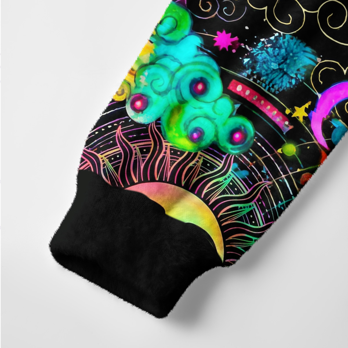 Purplehecate Stargazer Celestial Sun & Moon Ugly Cardigan Sweaters