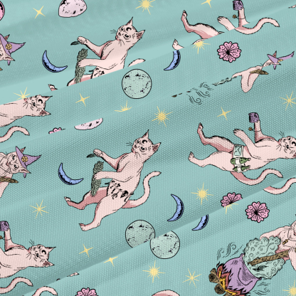 Purplehecate Cat Coven Beachwear Cover-Up Dress