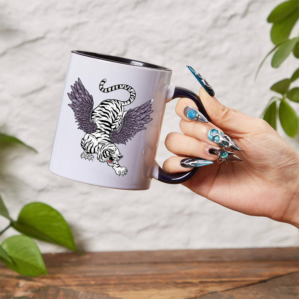 Purplehecate Tiger With Wings Mug