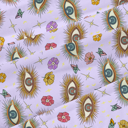 Purplehecate Evil Eye Pattern Beachwear Cover-Up Dress