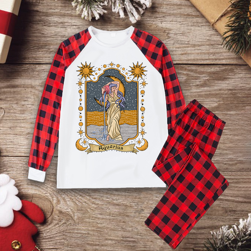 Purplehecate Aquarius Zodiac Christmas Pajamas