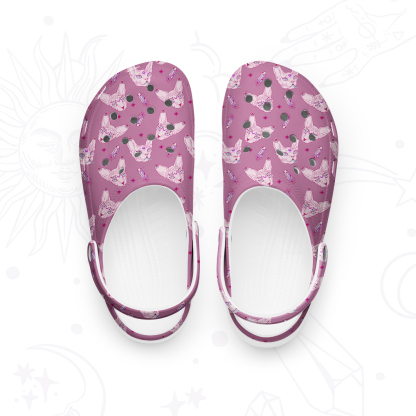 Purplehecate Mystical Sphynx Cat Rubber Clogs