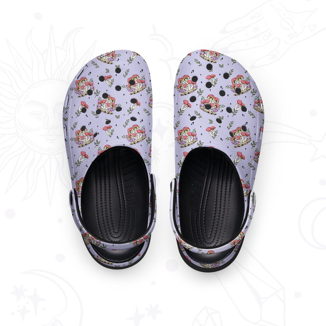 Purplehecate Fantasy Mushroom Rubber Clogs