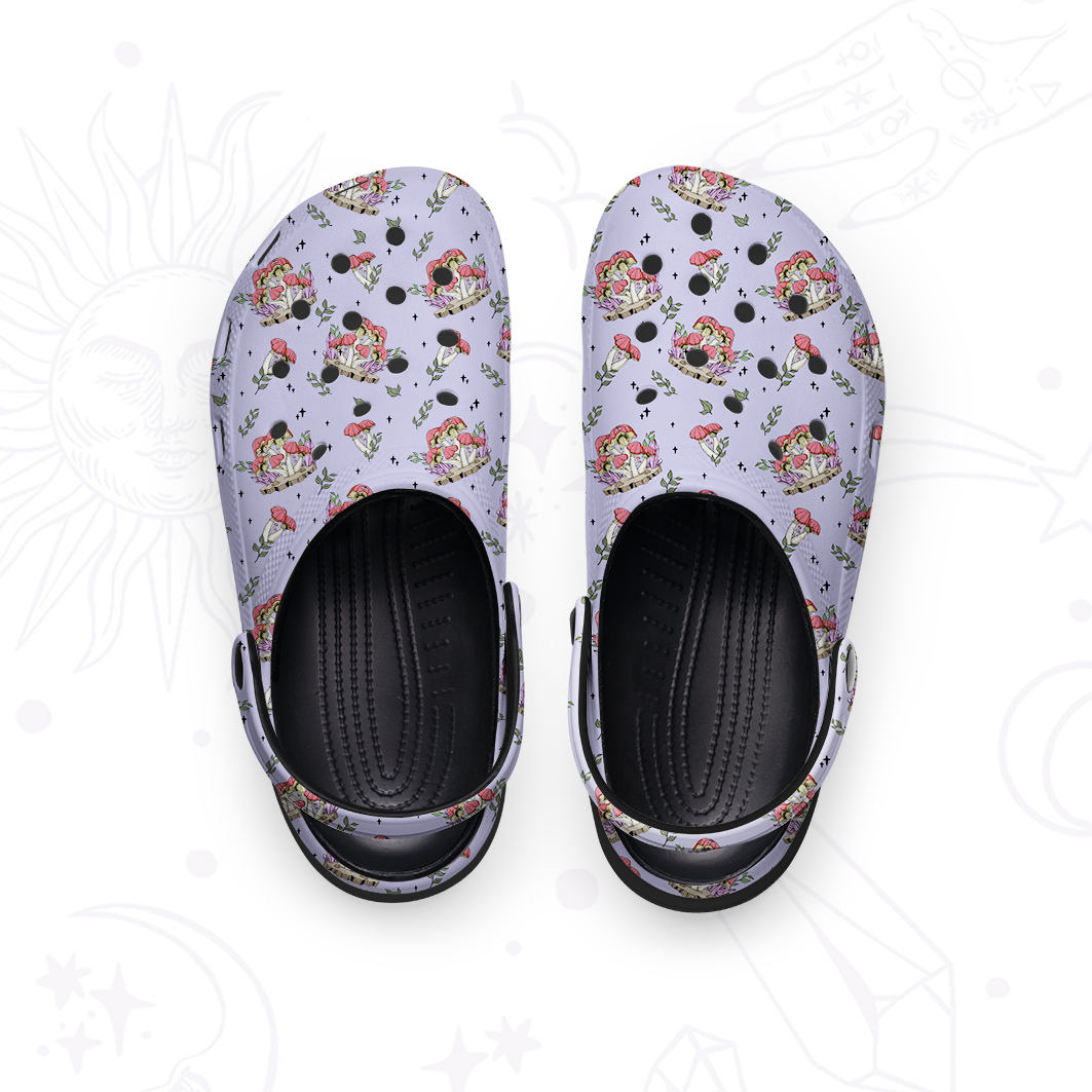 Purplehecate Fantasy Mushroom Rubber Clogs