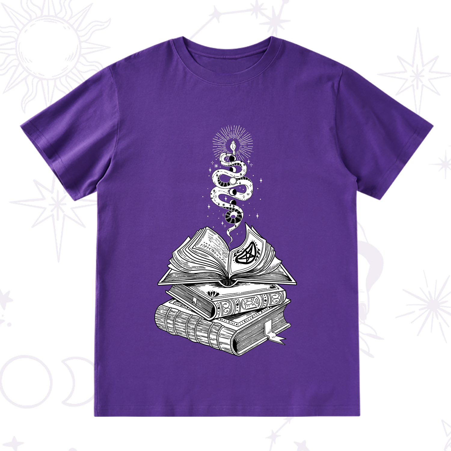 Purplehecate Spellbook And Guardian Serpent T-Shirt