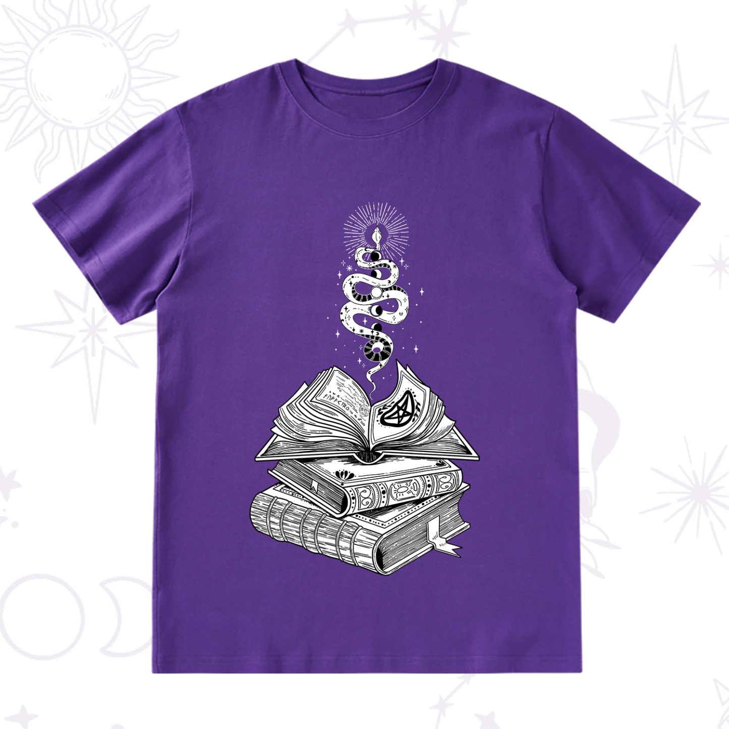 Purplehecate Spellbook And Guardian Serpent T-Shirt