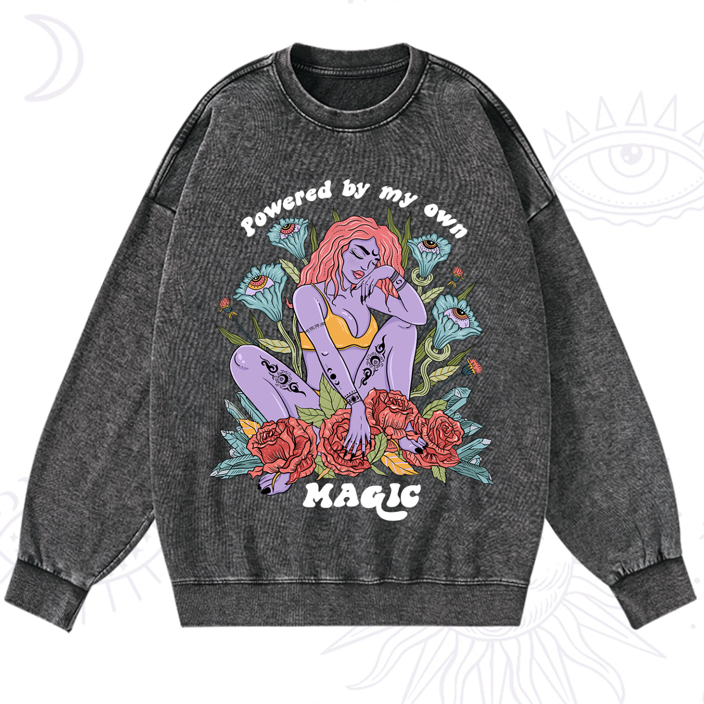 Magic Purplehecate Powered By My Own Magic Washed Sweatshirt
