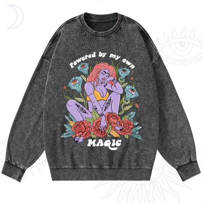 Purplehecate Powered By My Own Magic Washed Sweatshirt