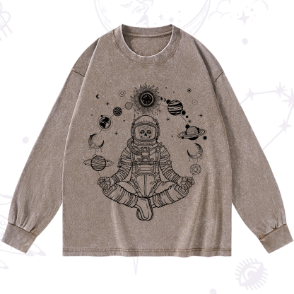 Purplehecate Cosmic Meditator Washed Long Sleeve Shirt