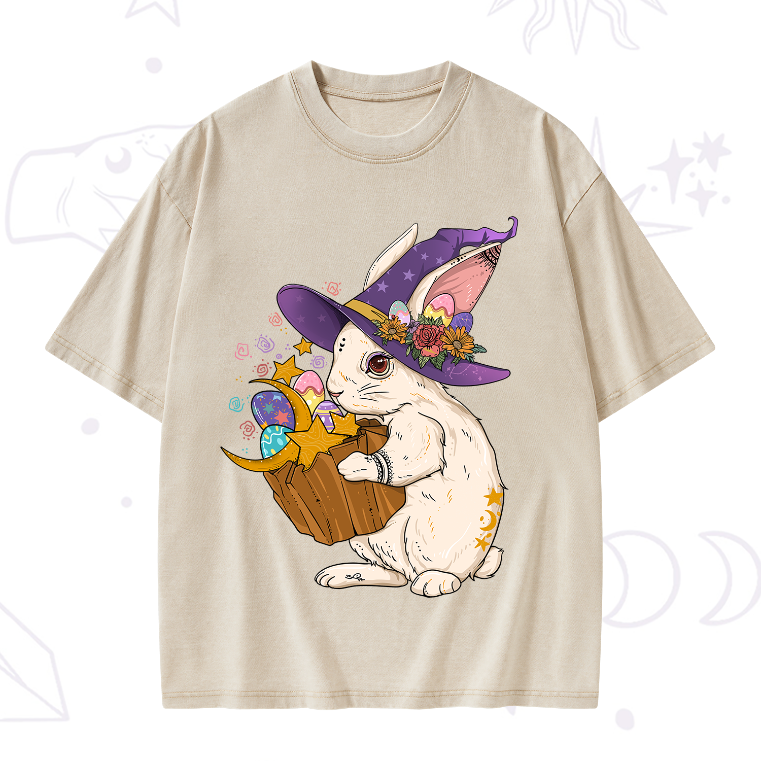 Purplehecate Enchanted Bunny Easter Washed T-Shirt