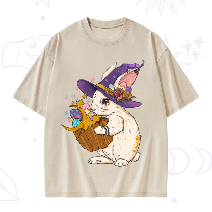 Purplehecate Enchanted Bunny Easter Washed T-Shirt