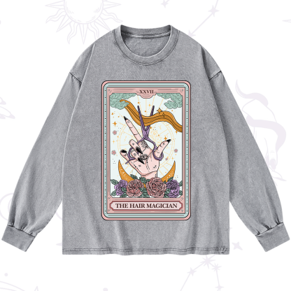 Purplehecate The Hair Magician Tarot Washed Long Sleeve Shirt