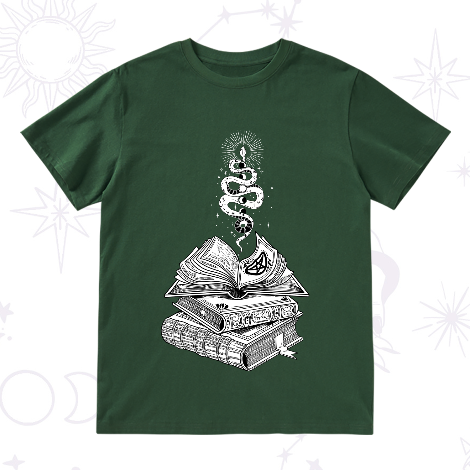 Purplehecate Spellbook And Guardian Serpent T-Shirt