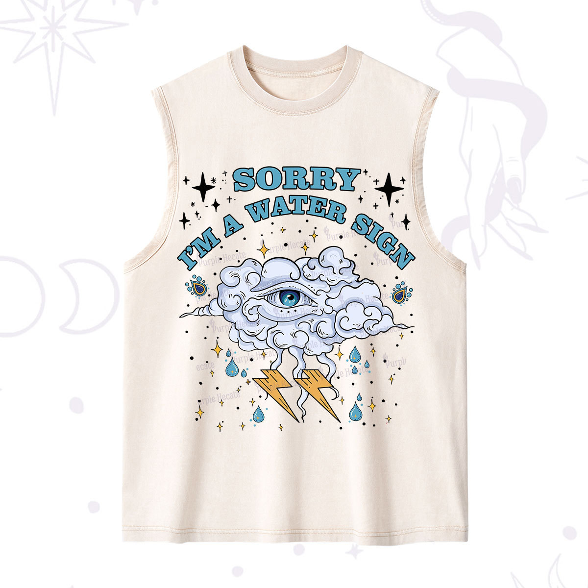 Purplehecate Sorry I'm A Water Sign Washed Tank