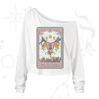 Purplehecate The Smash the Patriarchy Tarot One Shoulder Long Sleeve Shirt