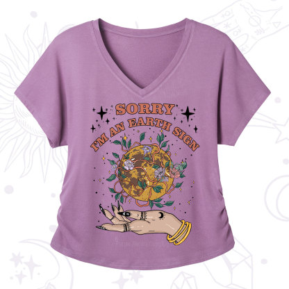 Purplehecate Sorry I'm A Earth Sign V-Neck T-Shirt
