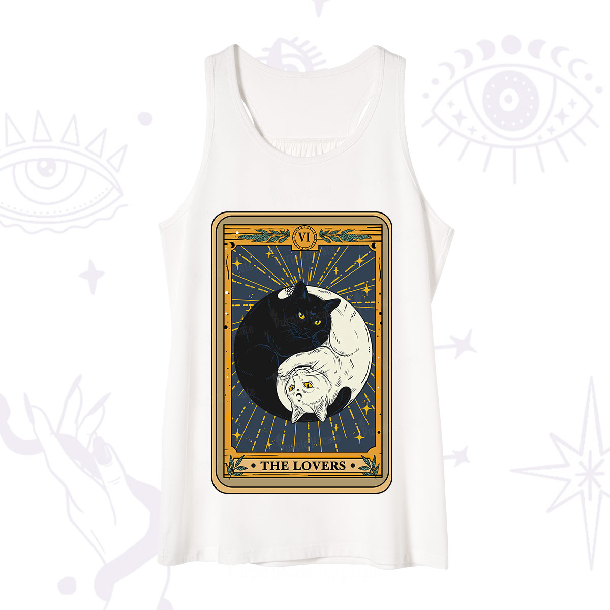 Purplehecate The Lovers Cat Tarot Tank