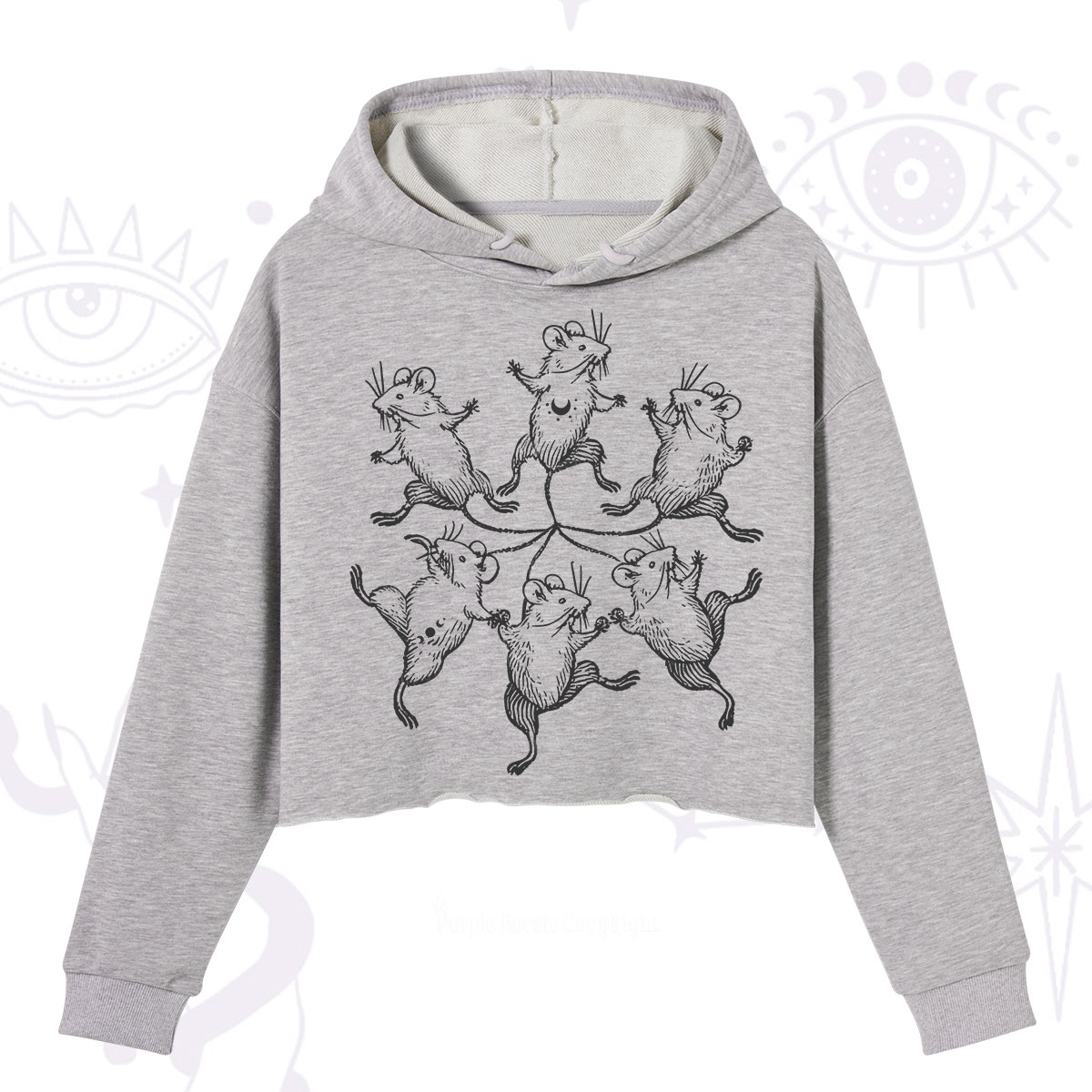 Purplehecate The Midnight Mouse Dance Crop Hoodie