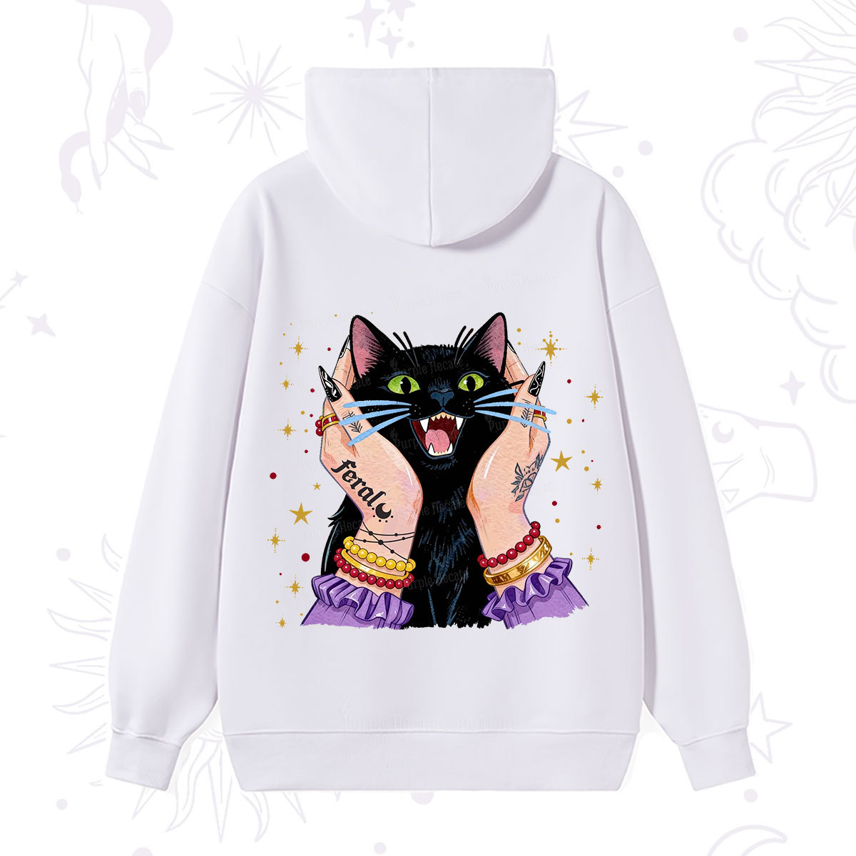 Purplehecate Feral Cat Magic Hoodie