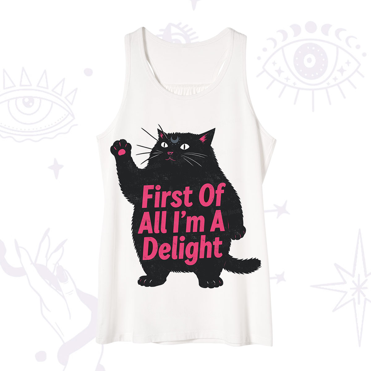 Purplehecate First Of All I'm A Delight Cat Tank