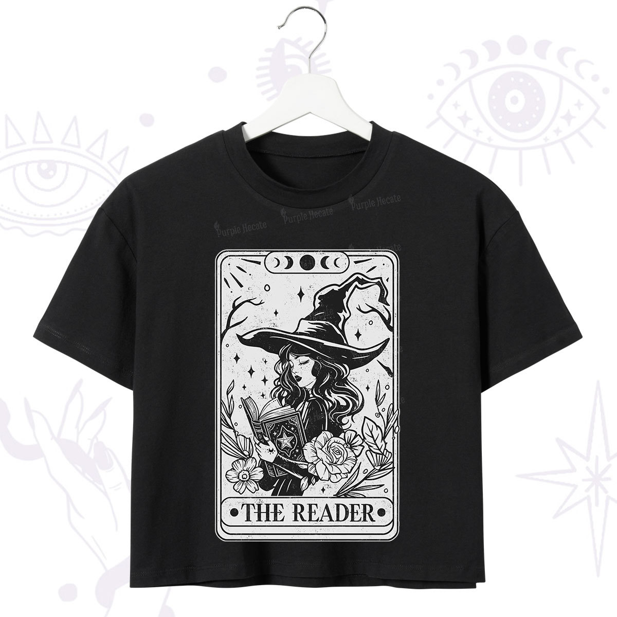 Purplehecate The Witch Reader Tarot Crop T-Shirt