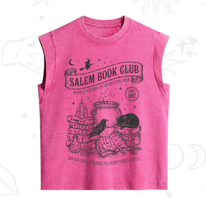 Purplehecate Salem Witch Book Club Vintage Washed Tank
