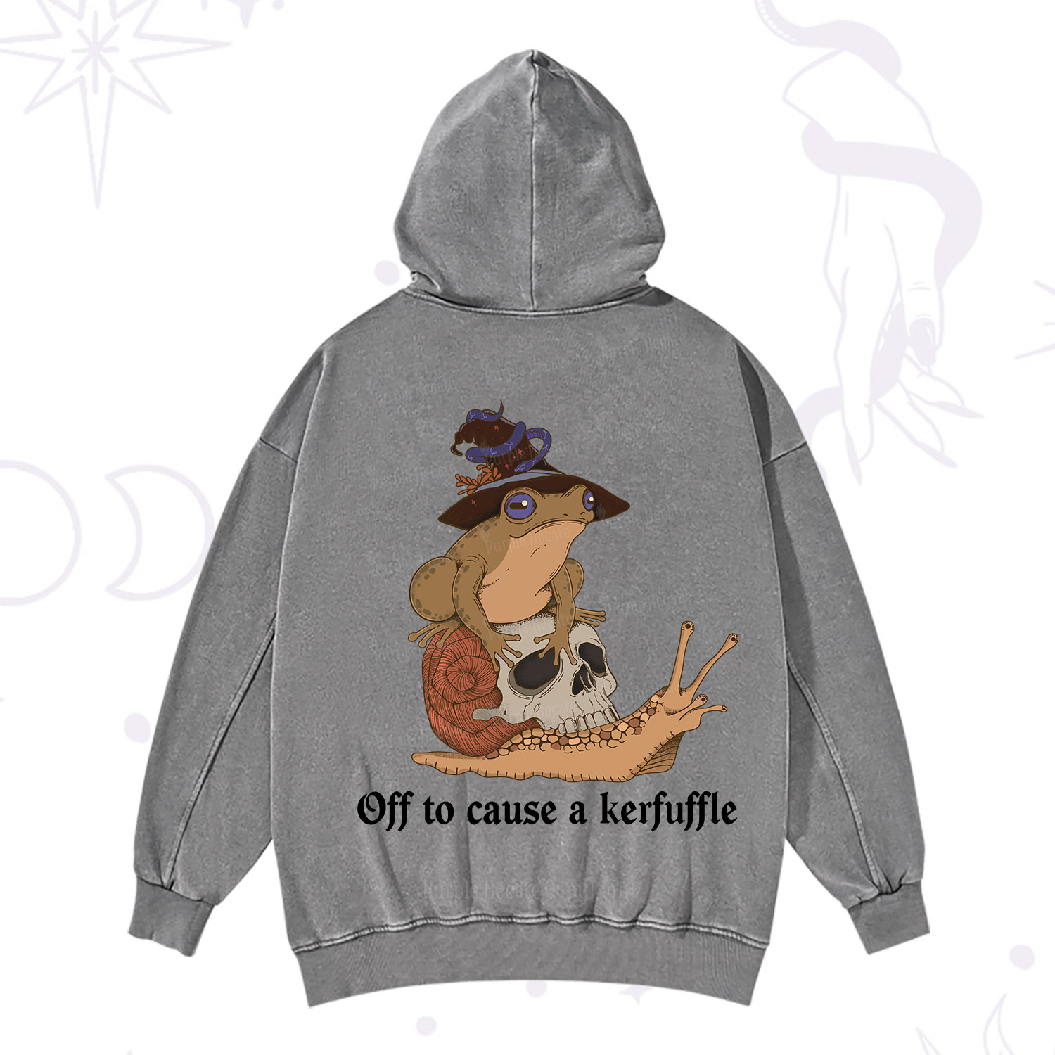 Purplehecate Off To Cause A Kerfuffle Washed Hoodie
