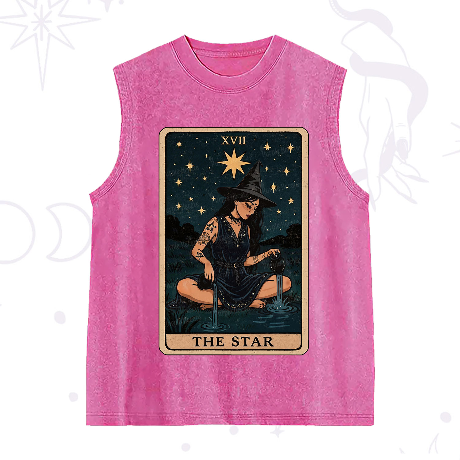 Purplehecate The Star Witch Tarot Washed Tank