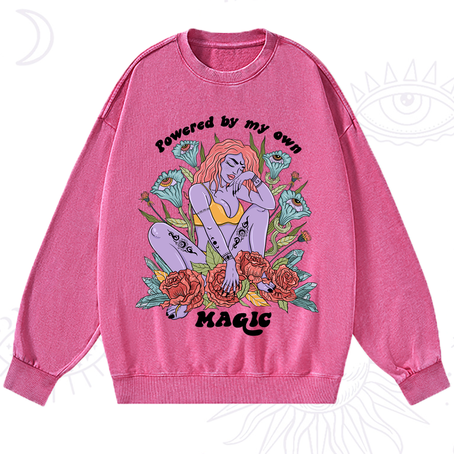 Purplehecate Powered By My Own Magic Washed Sweatshirt