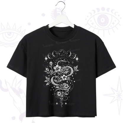 Purplehecate Serpent Spell Crop T-Shirt