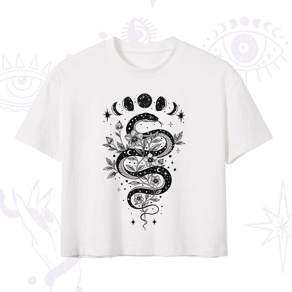 Purplehecate Serpent Spell Crop T-Shirt