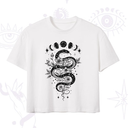 Purplehecate Serpent Spell Crop T-Shirt