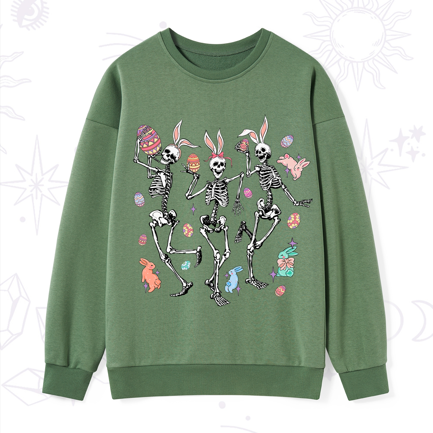 Purplehecate Easter Bunny Skeleton Sweatshirt