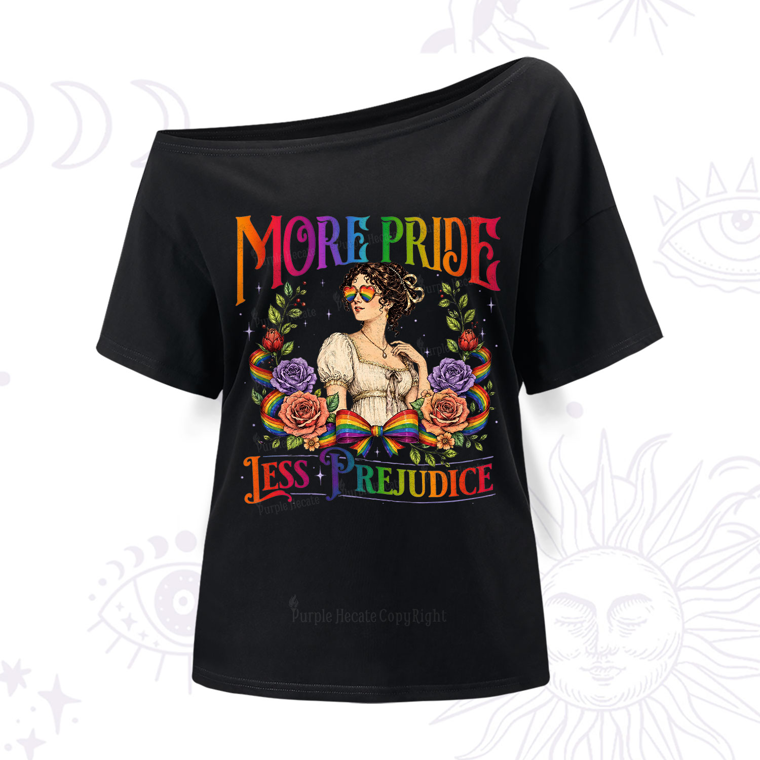 Purplehecate More Pride Less Prejudice Pride One Shoulder T-Shirt