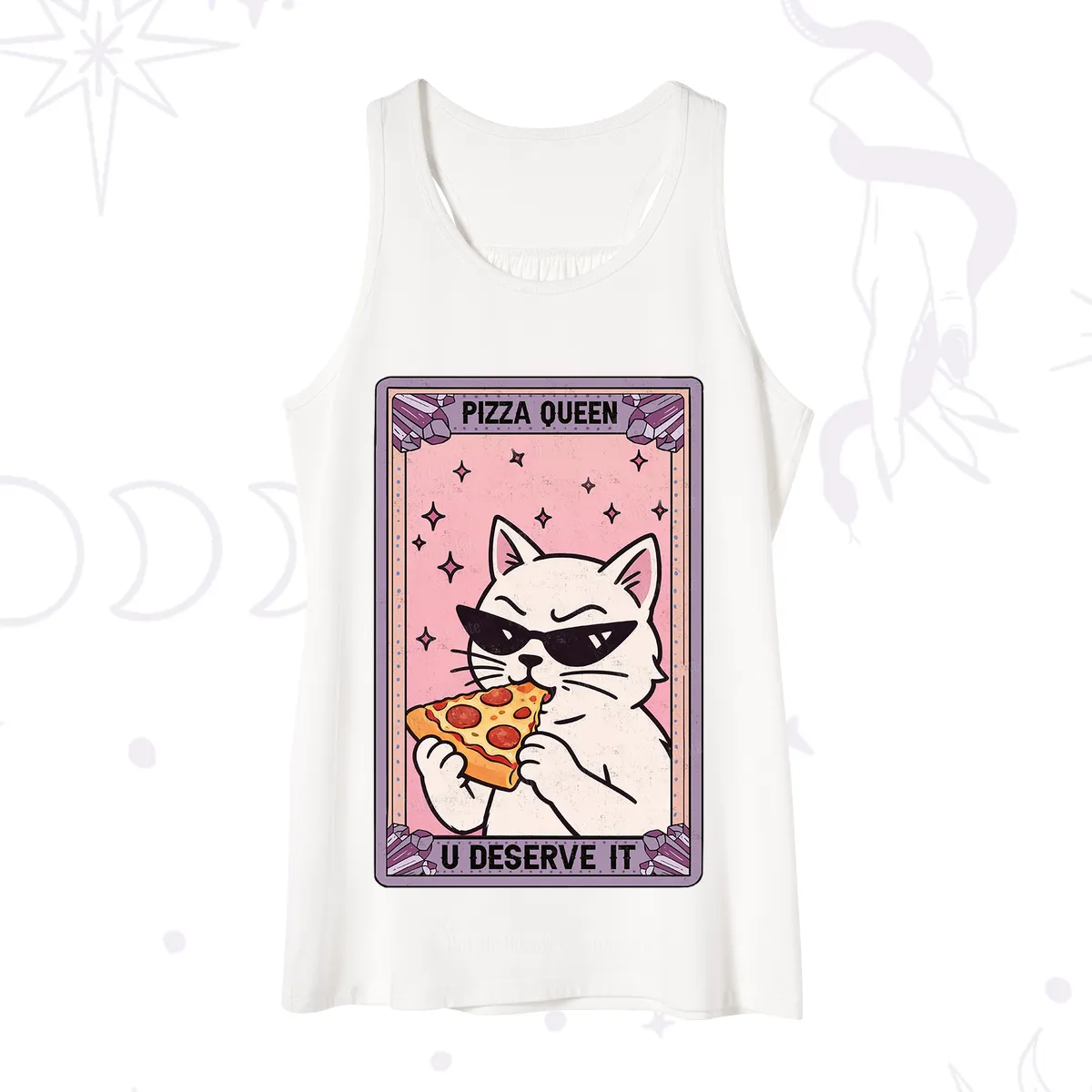Purplehecate The Pizza Queen Cat Tarot Tank