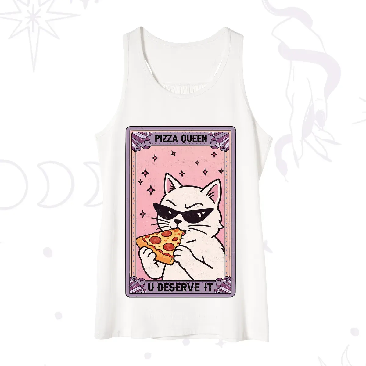 Purplehecate The Pizza Queen Cat Tarot Tank