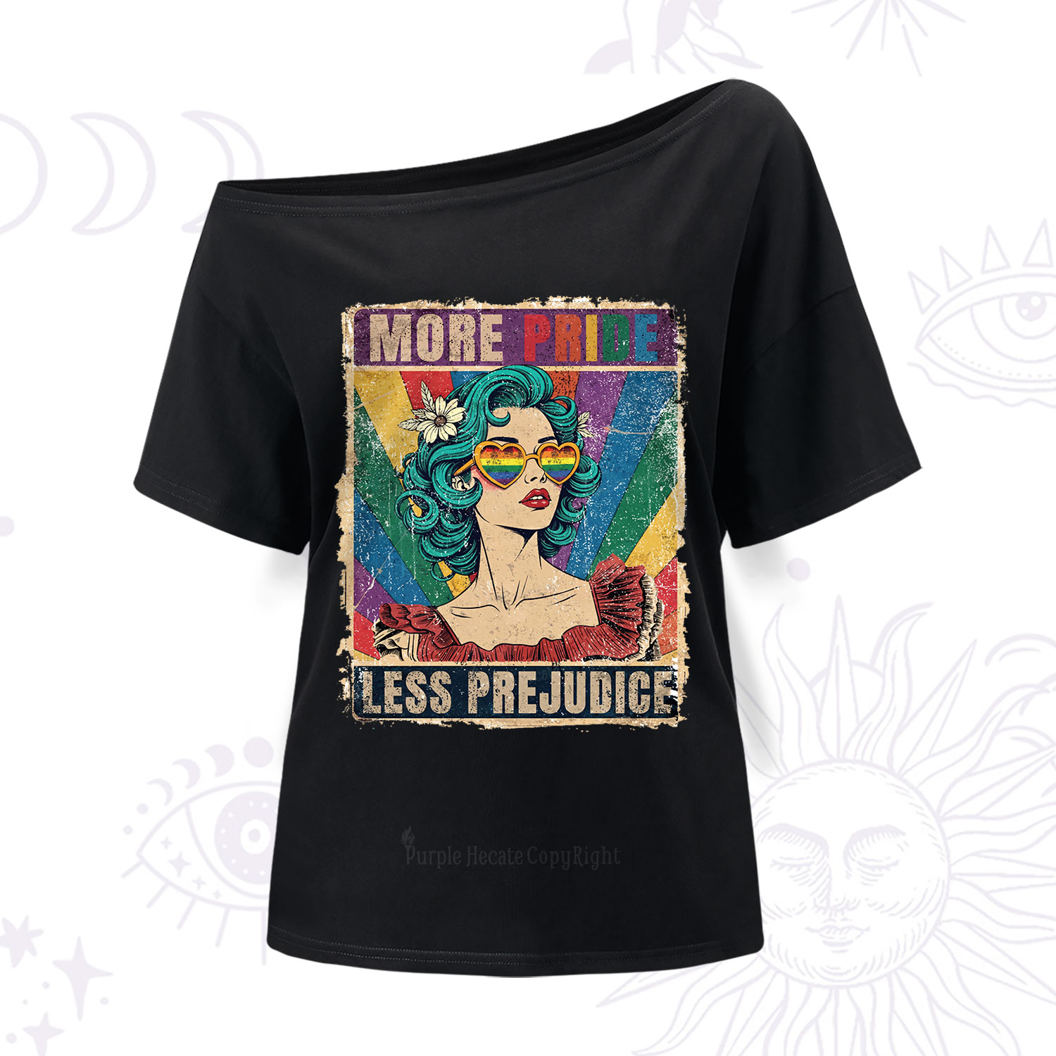 Purplehecate More Pride Less Prejudice One Shoulder T-Shirt
