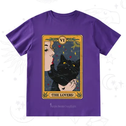 Purplehecate The Lovers Cat Tarot T-Shirt
