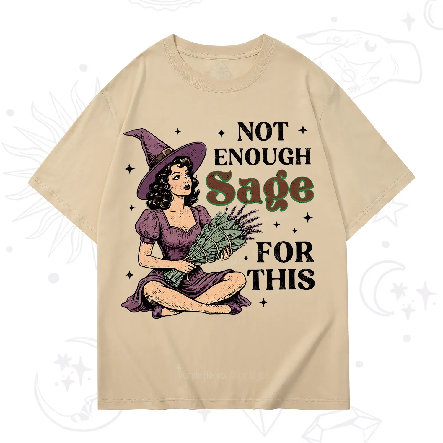 Purplehecate Not Enough Sage Witchcore Spiritual T-Shirt