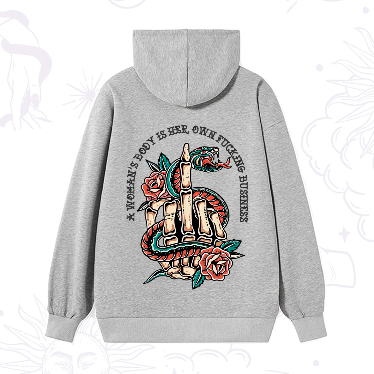 Purplehecate A Women’s Body Is Her Hoodie