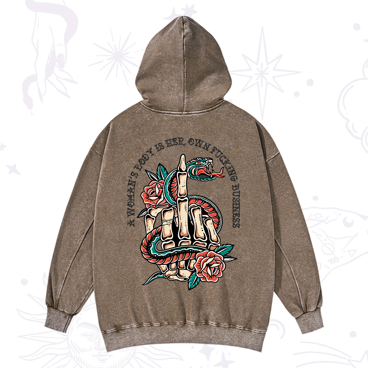 Purplehecate A Women’s Body Is Her Washed Hoodie