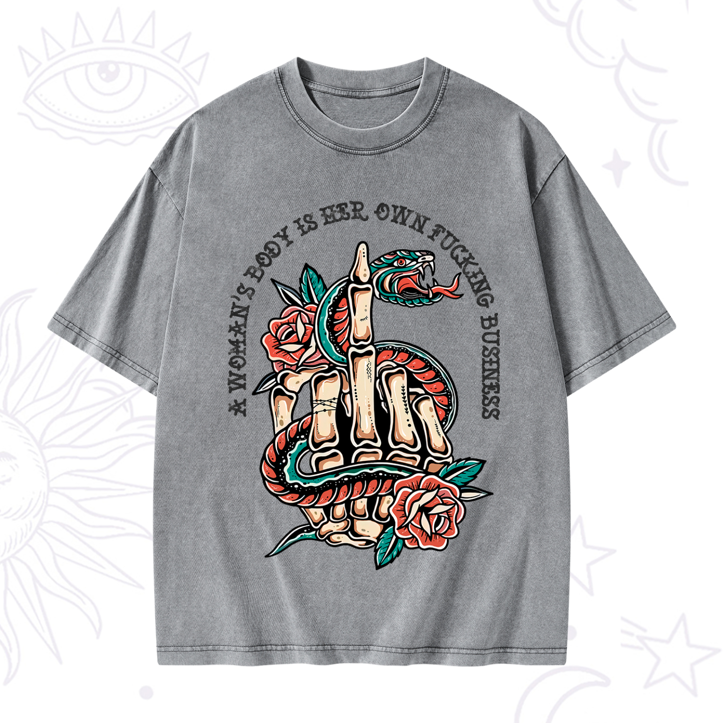 Magic Purplehecate A Women’s Body Is Her Washed T-Shirt