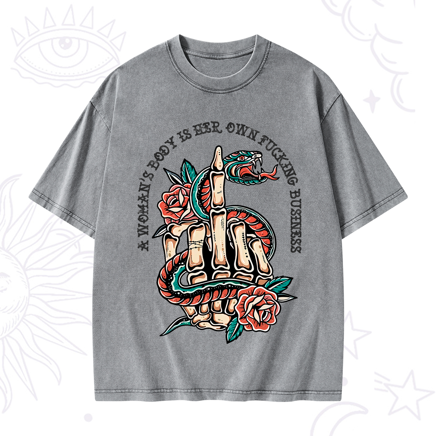 Magic Purplehecate A Women’s Body Is Her Washed T-Shirt