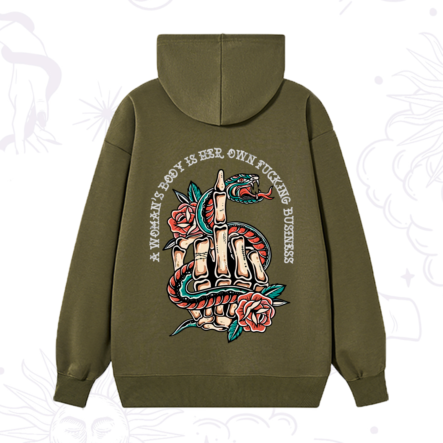 Purplehecate A Women’s Body Is Her Hoodie