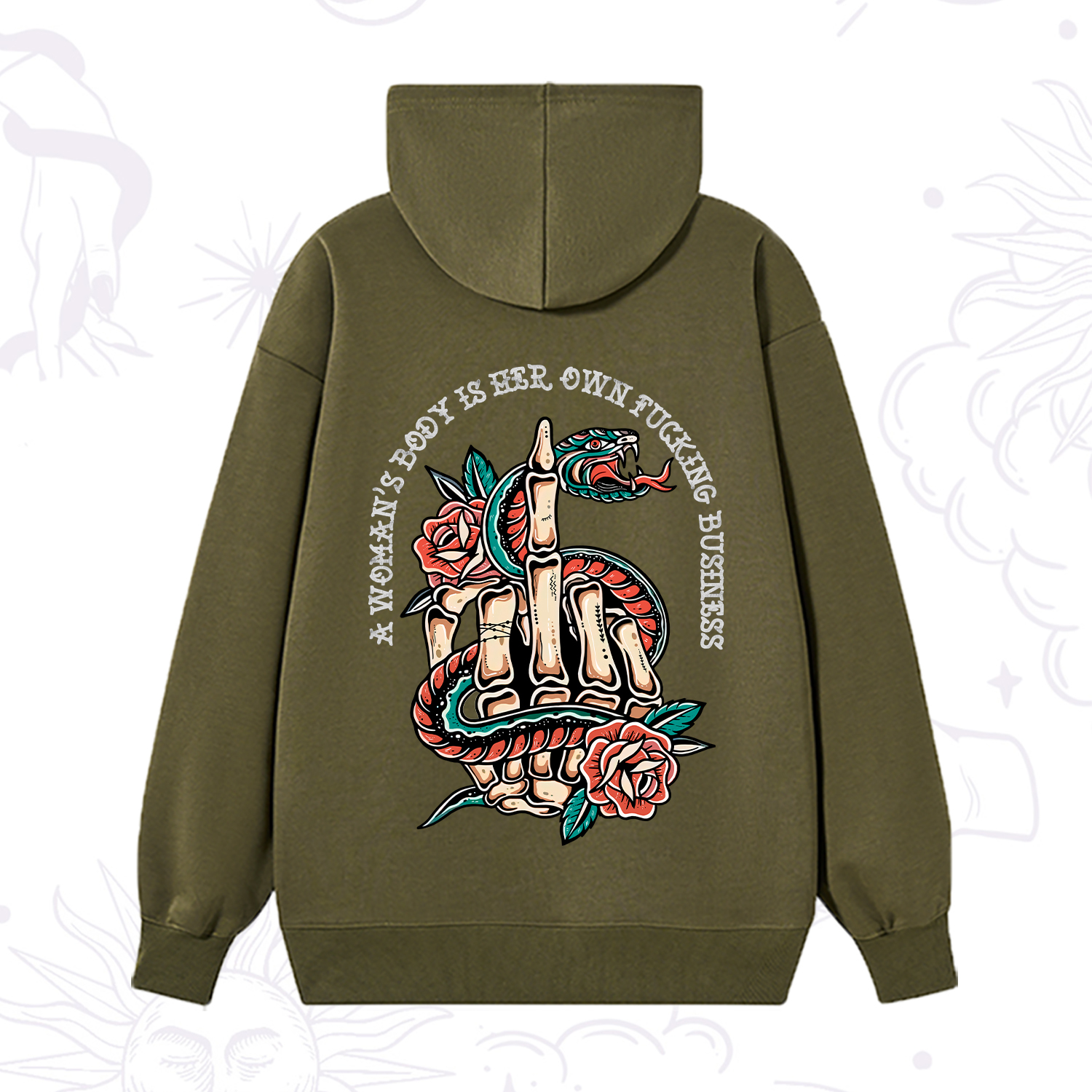 Magic Purplehecate A Women’s Body Is Her Hoodie