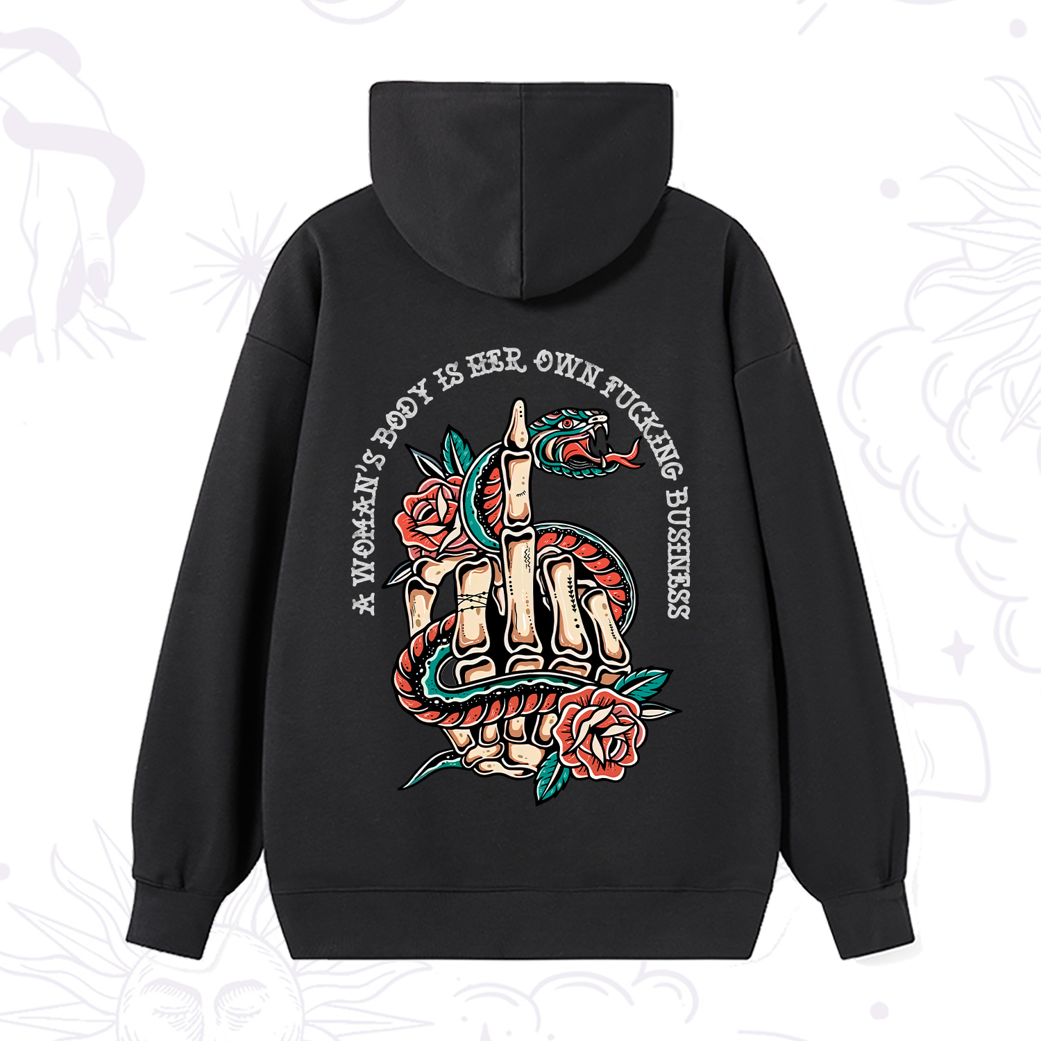 Purplehecate A Women’s Body Is Her Hoodie