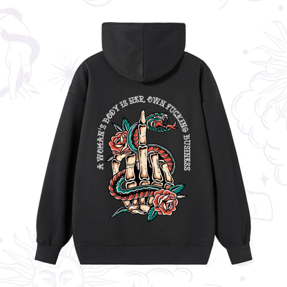 Purplehecate A Women’s Body Is Her Hoodie